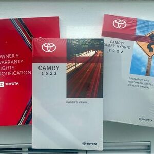 Brand New Camry 2022 Owner's Manual Set - Red and White